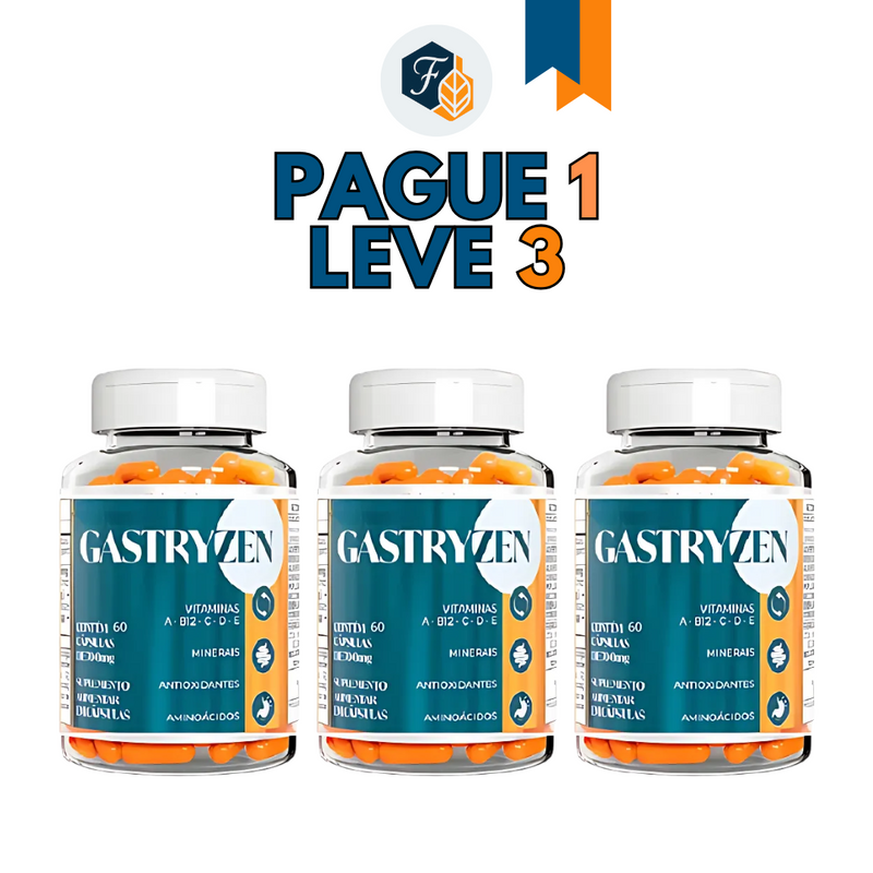 Gastryzen – Suplemento Natural Para Saúde Digestiva e Conforto Gástrico – Frete Grátis